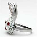 Crystal Rings TK931 Stainless Steel Ring with Top Grade Crystal