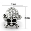 Crystal Rings TK935 Stainless Steel Ring with Top Grade Crystal