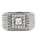 Crystal Rings TK95312 Stainless Steel Ring with Top Grade Crystal