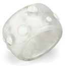 Silver Jewelry Rings Crystal Rings VL078 Resin Ring with Top Grade Crystal in Aurora Borealis Alamode Fashion Jewelry Outlet