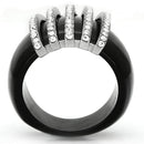 Crystal Rings VL099 Stainless Steel Ring with Top Grade Crystal