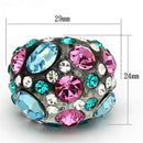 Silver Jewelry Rings Crystal Rings VL103 Resin Ring with Top Grade Crystal Alamode Fashion Jewelry Outlet