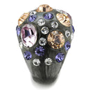 Silver Jewelry Rings Crystal Rings VL114 Resin Ring with Top Grade Crystal Alamode Fashion Jewelry Outlet