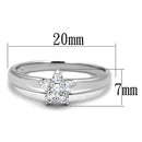 Cute Rings 3W814 Rhodium Brass Ring with AAA Grade CZ