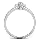 Cute Rings 3W814 Rhodium Brass Ring with AAA Grade CZ