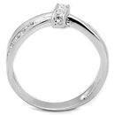 Cute Rings 3W819 Rhodium Brass Ring with AAA Grade CZ