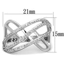 Cute Rings 3W823 Rhodium Brass Ring with AAA Grade CZ