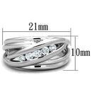 Cute Rings 3W830 Rhodium Brass Ring with AAA Grade CZ