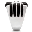 Engagement Ring Styles 0W123 Rhodium Brass Ring in Jet