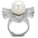 Silver Jewelry Rings Engagement Ring Styles 3W1080 Rhodium Brass Ring with Synthetic Alamode Fashion Jewelry Outlet