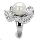 Silver Jewelry Rings Engagement Ring Styles 3W1080 Rhodium Brass Ring with Synthetic Alamode Fashion Jewelry Outlet