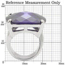 Engagement Rings 0W346 Rhodium Brass Ring with AAA Grade CZ in Tanzanite