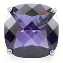 Silver Jewelry Rings Engagement Rings 0W346 Rhodium Brass Ring with AAA Grade CZ in Tanzanite Alamode Fashion Jewelry Outlet