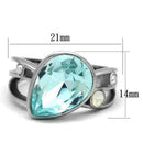 Engagement Rings For Women TK2502 Stainless Steel Ring with Crystal