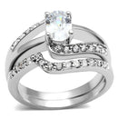 Silver Jewelry Rings Engagement Rings LO4712 Rhodium Brass Ring with AAA Grade CZ Alamode Fashion Jewelry Outlet