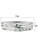 Engagement Rings LO4713 Rhodium Brass Ring with AAA Grade CZ
