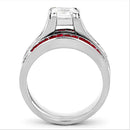 Silver Jewelry Rings Engagement Rings LOA1362 Stainless Steel Ring with AAA Grade CZ Alamode Fashion Jewelry Outlet