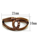Engagement Rings Sale 3W1176 Coffee light Brass Ring with AAA Grade CZ