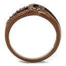 Engagement Rings Sale 3W1176 Coffee light Brass Ring with AAA Grade CZ