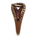 Engagement Rings Sale 3W1176 Coffee light Brass Ring with AAA Grade CZ