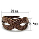 Engagement Rings Sale 3W1179 Coffee light Brass Ring with AAA Grade CZ