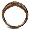 Engagement Rings Sale 3W1179 Coffee light Brass Ring with AAA Grade CZ