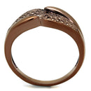 Engagement Rings Sale 3W1180 Coffee light Brass Ring with AAA Grade CZ