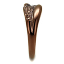 Engagement Rings Sale 3W1180 Coffee light Brass Ring with AAA Grade CZ