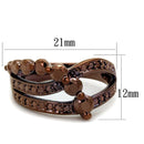 Engagement Rings Sale 3W1182 Coffee light Brass Ring with AAA Grade CZ