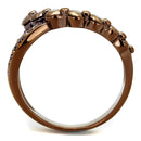 Engagement Rings Sale 3W1182 Coffee light Brass Ring with AAA Grade CZ