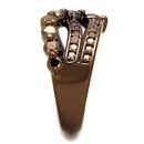 Engagement Rings Sale 3W1182 Coffee light Brass Ring with AAA Grade CZ