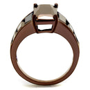 Engagement Rings Sale 3W1184 Coffee light Brass Ring with AAA Grade CZ