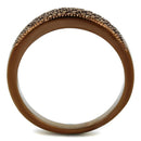 Engagement Rings Sale 3W1186 Coffee light Brass Ring with AAA Grade CZ