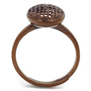 Engagement Rings Sale 3W1187 Coffee light Brass Ring with AAA Grade CZ