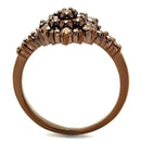 Engagement Rings Sale 3W1188 Coffee light Brass Ring with AAA Grade CZ