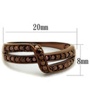 Engagement Rings Sale 3W1189 Coffee light Brass Ring with AAA Grade CZ
