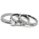 Engagement Rings TK973 Stainless Steel Ring with AAA Grade CZ