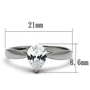 Engagement Rings TK994 Stainless Steel Ring with AAA Grade CZ