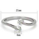 Engagement Rings TK995 Stainless Steel Ring with AAA Grade CZ
