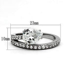 Engagement Rings TK998 Stainless Steel Ring with AAA Grade CZ