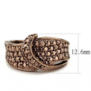 Silver Jewelry Rings Engagement Wedding Rings 3W1099 Coffee light Brass Ring with AAA Grade CZ Alamode Fashion Jewelry Outlet