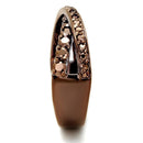 Engagement Wedding Rings 3W1155 Coffee light Brass Ring with AAA Grade CZ