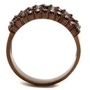 Engagement Wedding Rings 3W1163 Coffee light Brass Ring with AAA Grade CZ