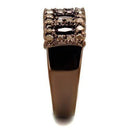 Engagement Wedding Rings 3W1163 Coffee light Brass Ring with AAA Grade CZ