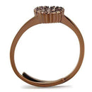 Engagement Wedding Rings 3W1166 Coffee light Brass Ring with AAA Grade CZ