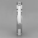 Eternity Rings 3W963 Stainless Steel Ring with Ceramic in White