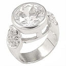 Fashion Rings 0G415 Rhodium Brass Ring with AAA Grade CZ