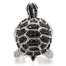 Fashion Rings 0W005 Rhodium + Ruthenium Brass Ring with AAA Grade CZ