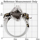Silver Jewelry Rings Fashion Rings 0W007 Rhodium + Ruthenium Brass Ring with AAA Grade CZ Alamode