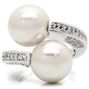 Fashion Rings 0W025 Rhodium Brass Ring with AAA Grade CZ